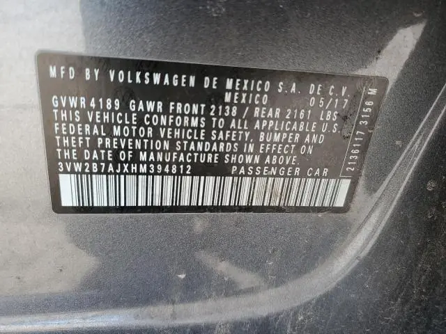 2017 VOLKSWAGEN JETTA S  