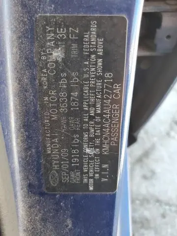 2010 HYUNDAI ACCENT GLS