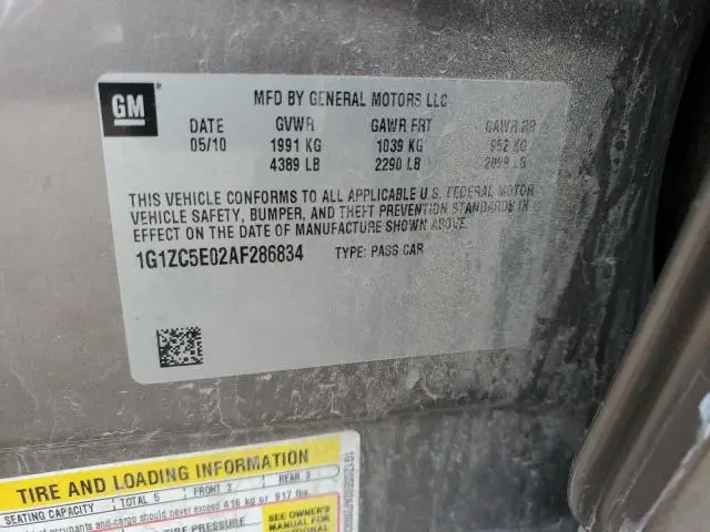 2010 CHEVROLET MALIBU 1LT  