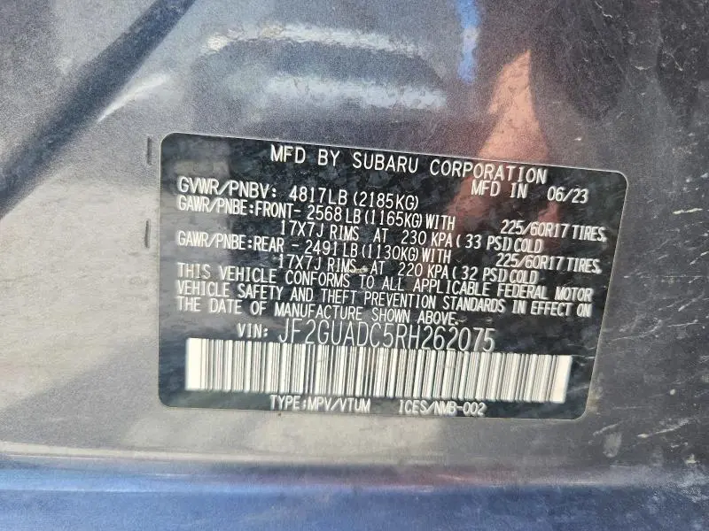 2024 SUBARU CROSSTREK PREMIUM  