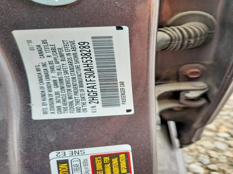 2010 HONDA CIVIC LX  