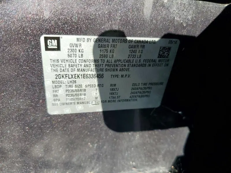 2014 GMC TERRAIN SLT  