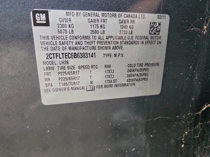 2011 GMC TERRAIN SLE  