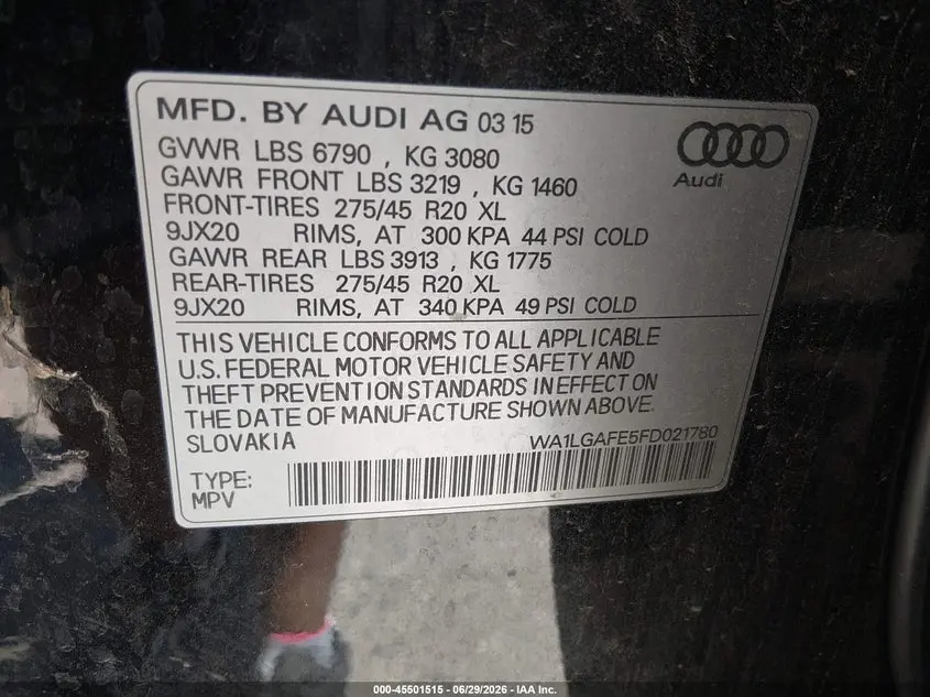 2015 AUDI Q7 3.0T PREMIUM