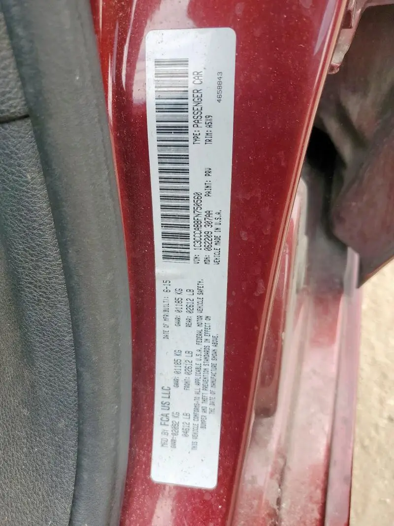 2015 CHRYSLER 200 LIMITED  