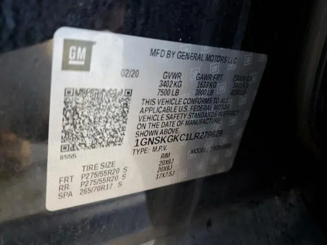 2020 CHEVROLET SUBURBAN K1500 LS  