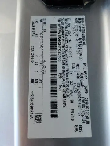 2017 FORD F150 RAPTOR  