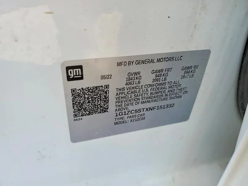 2022 CHEVROLET MALIBU LS  