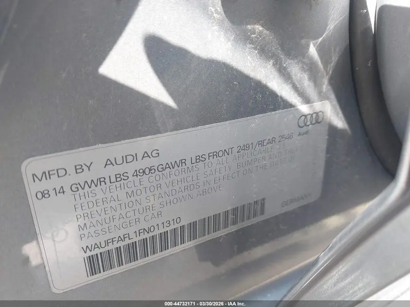 2015 AUDI A4 2.0T PREMIUM