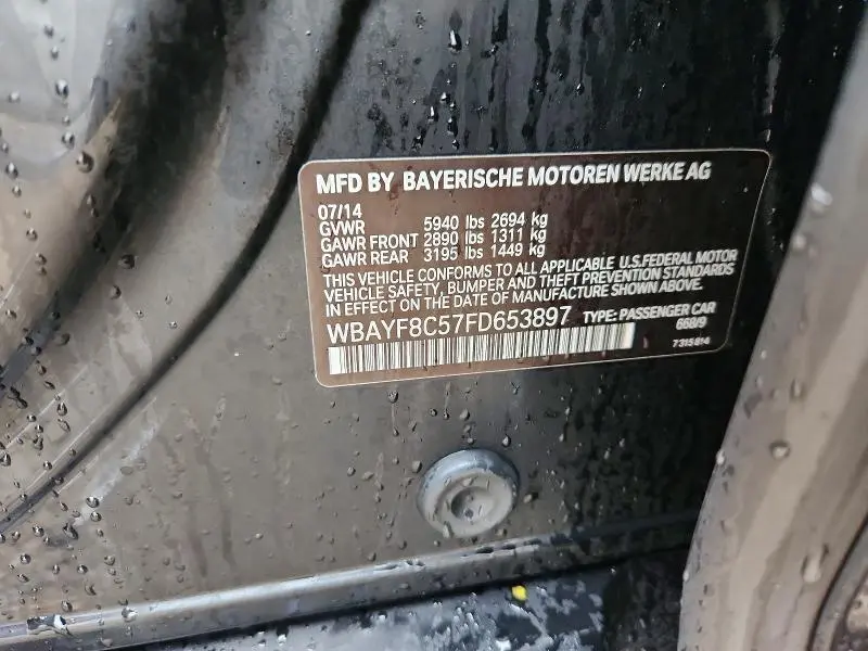 2015 BMW 750 LXI  