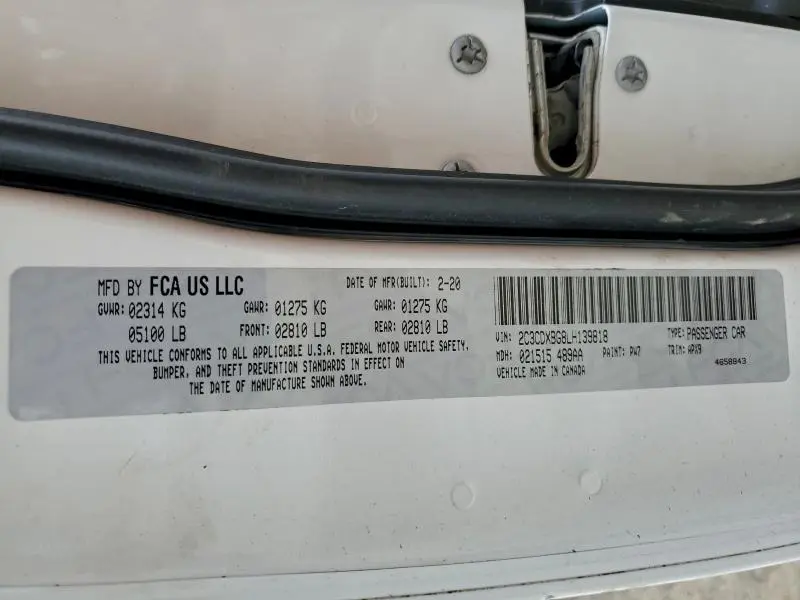 2020 DODGE CHARGER SXT  