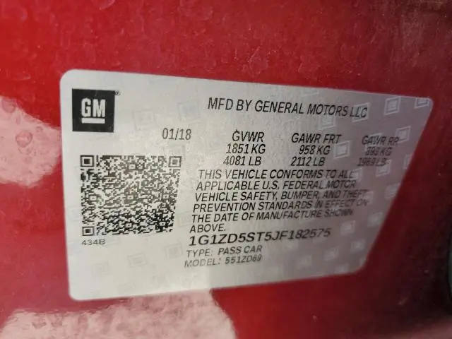 2018 CHEVROLET MALIBU LT  