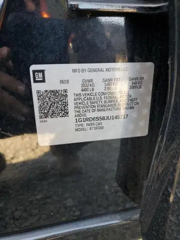 2018 CHEVROLET VOLT PREMIER  