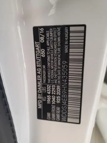 2017 MERCEDES-BENZ CLA 250  