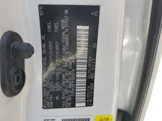 2015 TOYOTA SIENNA XLE  