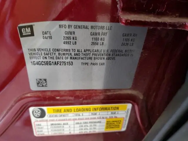 2010 BUICK LACROSSE CXL