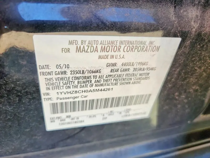2010 MAZDA 6 I  