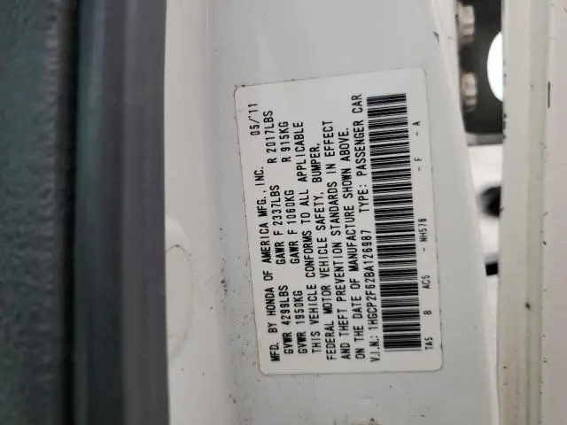 2011 HONDA ACCORD SE  