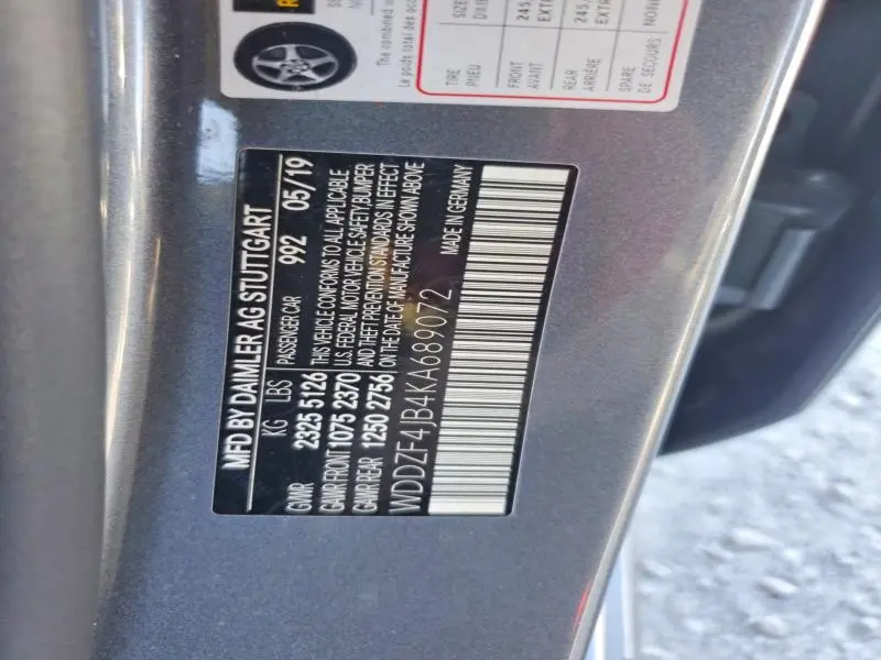 2019 MERCEDES-BENZ E 300  