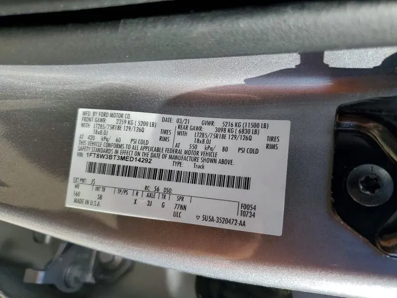 2021 FORD F350 SUPER DUTY  