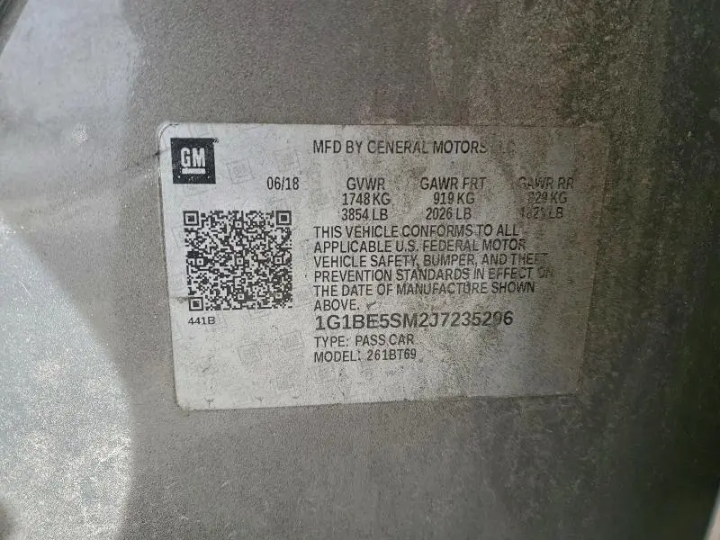 2018 CHEVROLET CRUZE LT  