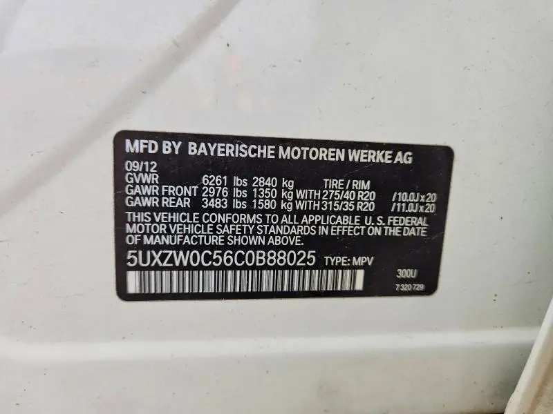 2012 BMW X5 XDRIVE35D  