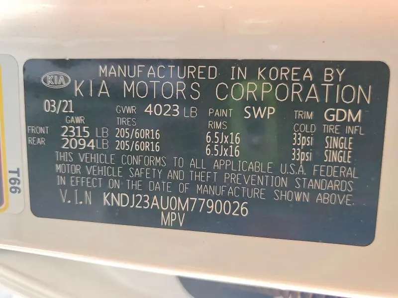 2021 KIA SOUL LX  