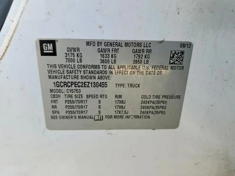 2014 CHEVROLET SILVERADO C1500  