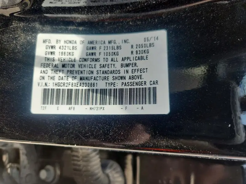 2014 HONDA ACCORD EX-L  