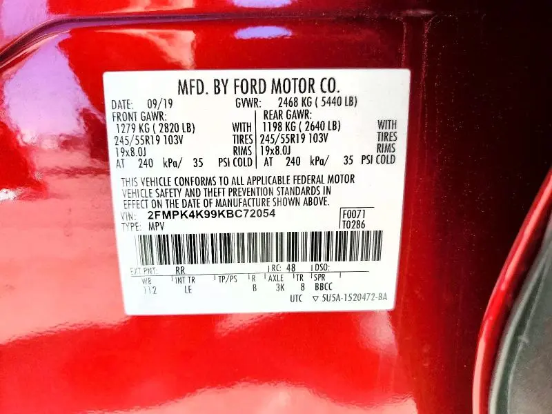 2019 FORD EDGE TITANIUM  