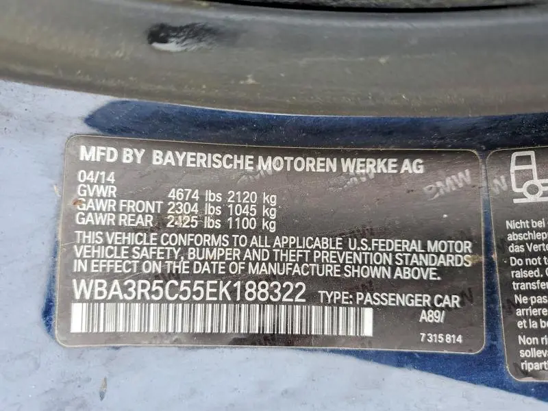 2014 BMW 435 XI  