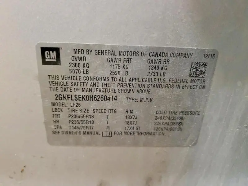 2017 GMC TERRAIN SLE  