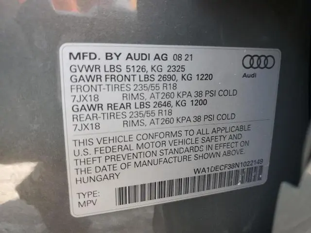 2022 AUDI Q3 PREMIUM S LINE 45  