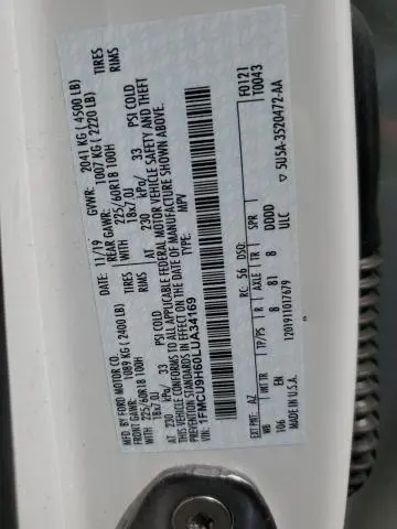 2020 FORD ESCAPE SEL