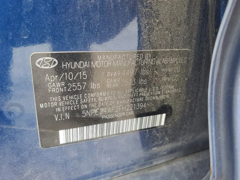 2015 HYUNDAI SONATA SE  