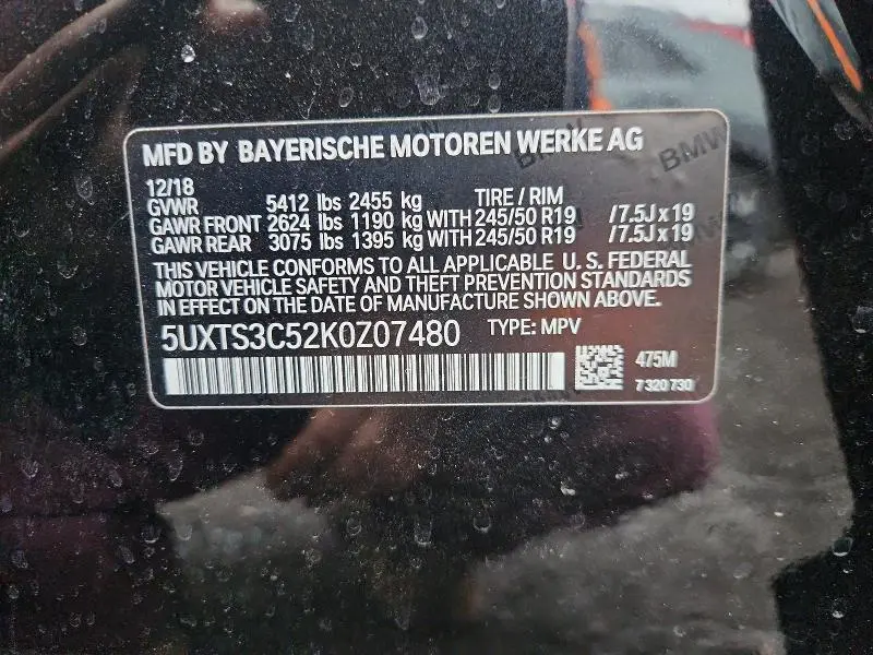 2019 BMW X3 XDRIVEM40I  