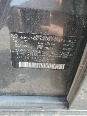 2020 HYUNDAI SONATA SE  