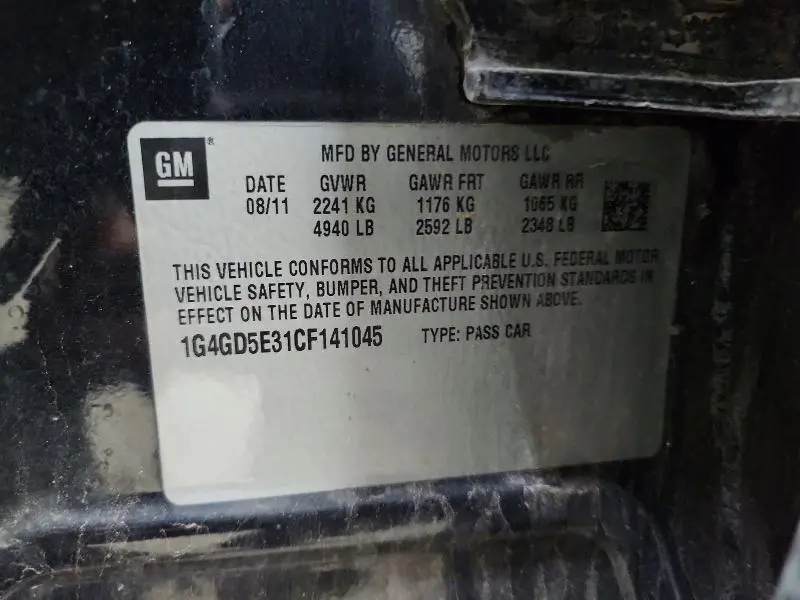 2012 BUICK LACROSSE PREMIUM  