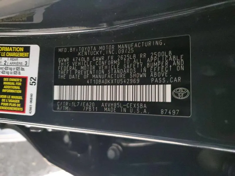 2026 TOYOTA CAMRY SE  