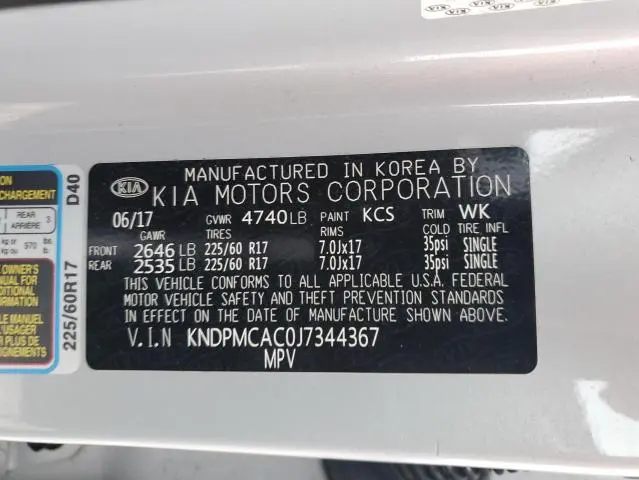 2018 KIA SPORTAGE LX  