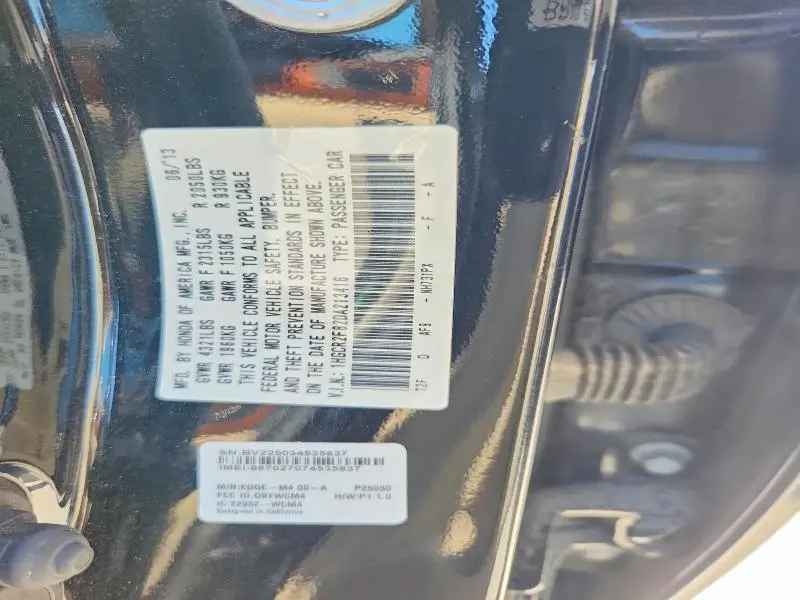 2013 HONDA ACCORD EXL  