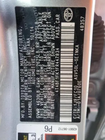 2015 TOYOTA CAMRY LE