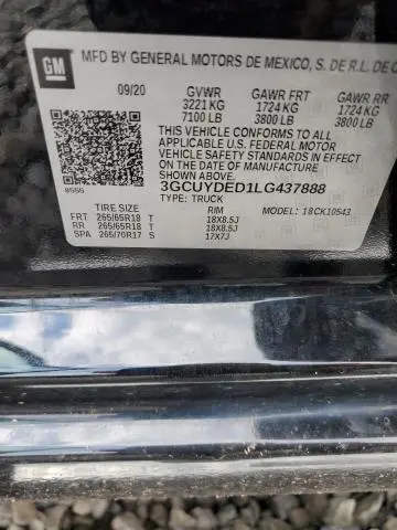 2020 CHEVROLET SILVERADO K1500 LT  