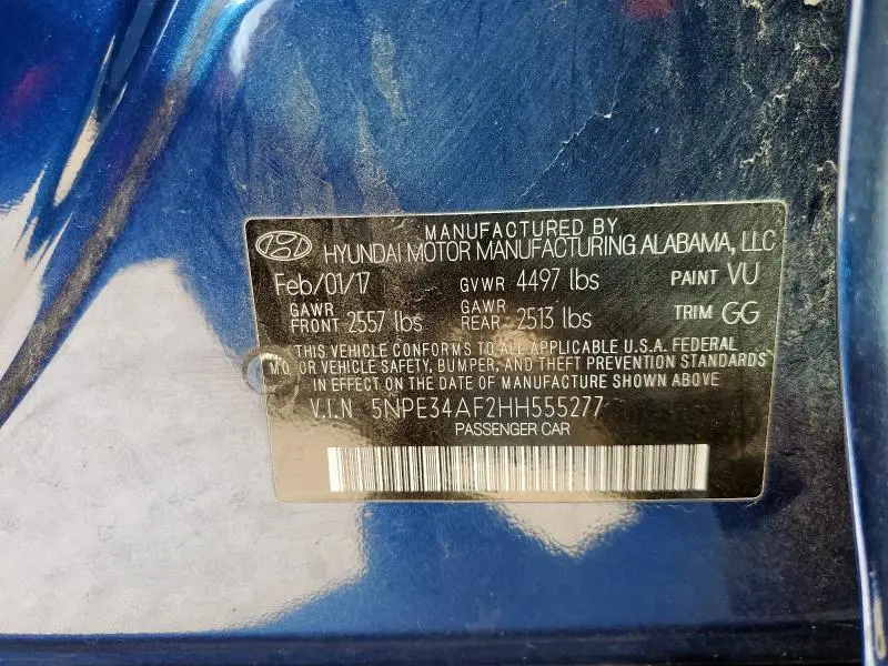 2017 HYUNDAI SONATA SPORT  