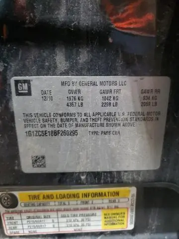 2011 CHEVROLET MALIBU 1LT  