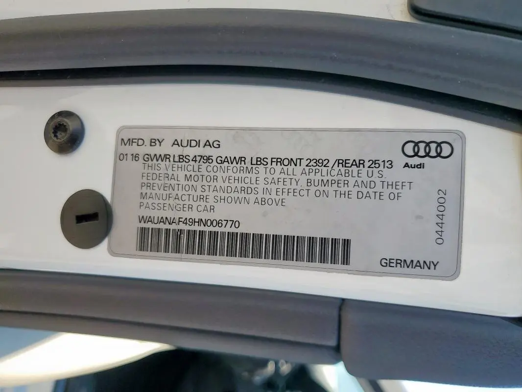 2017 AUDI A4 PREMIUM  
