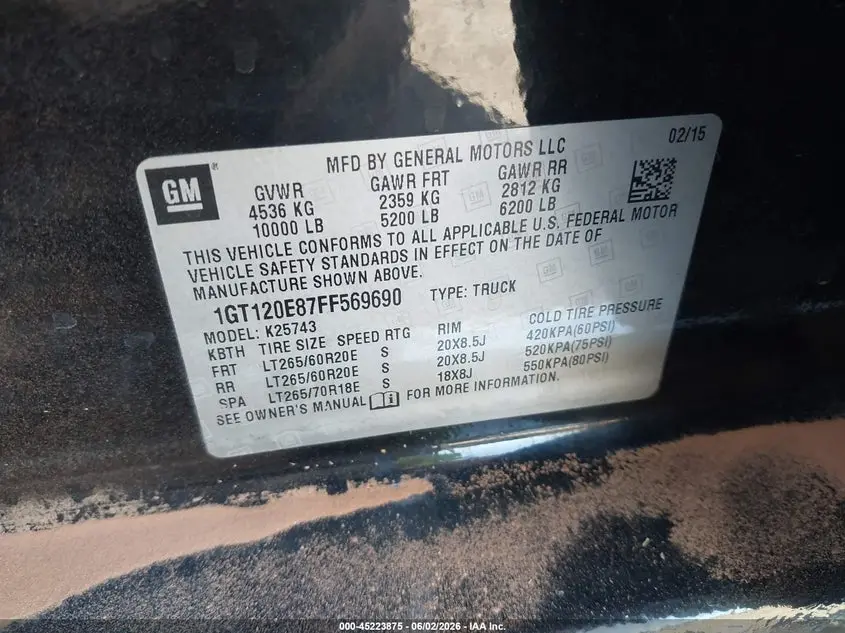 2015 GMC SIERRA 2500HD DENALI