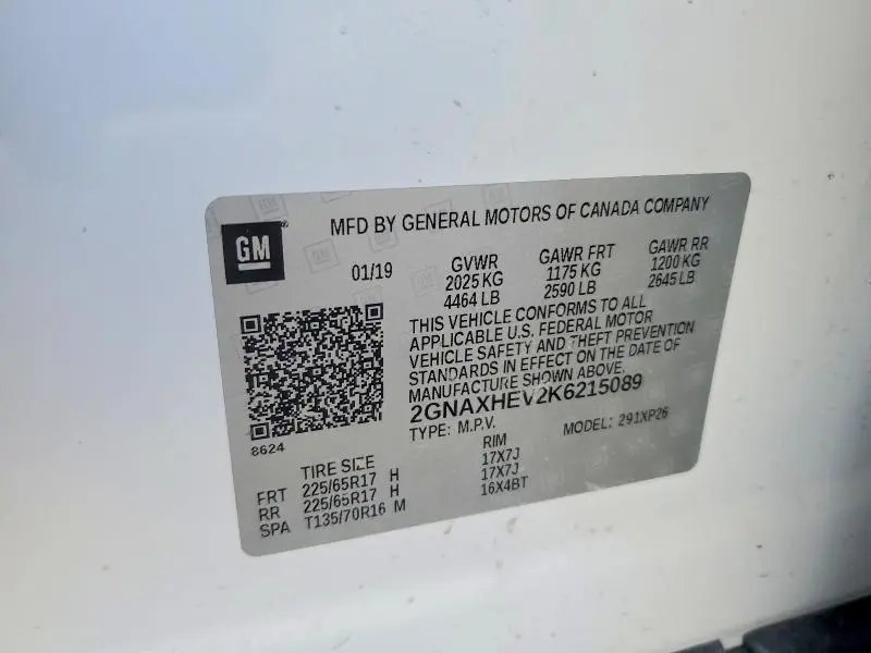 2019 CHEVROLET EQUINOX LS  