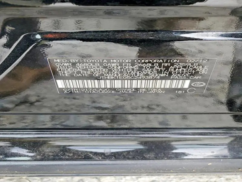 2012 LEXUS ES 350 BASE  