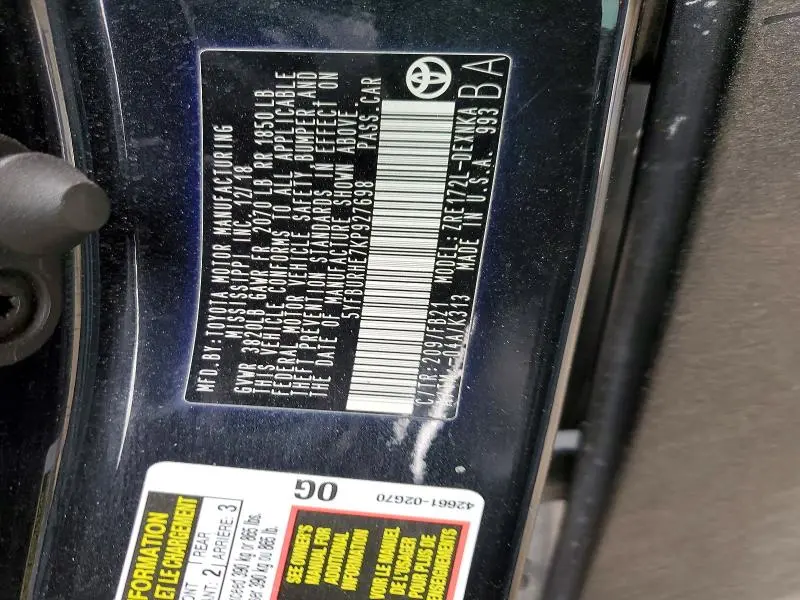 2019 TOYOTA COROLLA L  